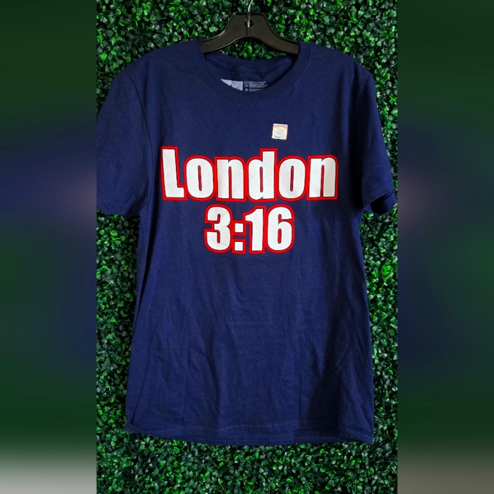 NEW Stone Cold Steve Austin London UK 3:16 Skull WWE Authentic Shirt 2023 RARE M